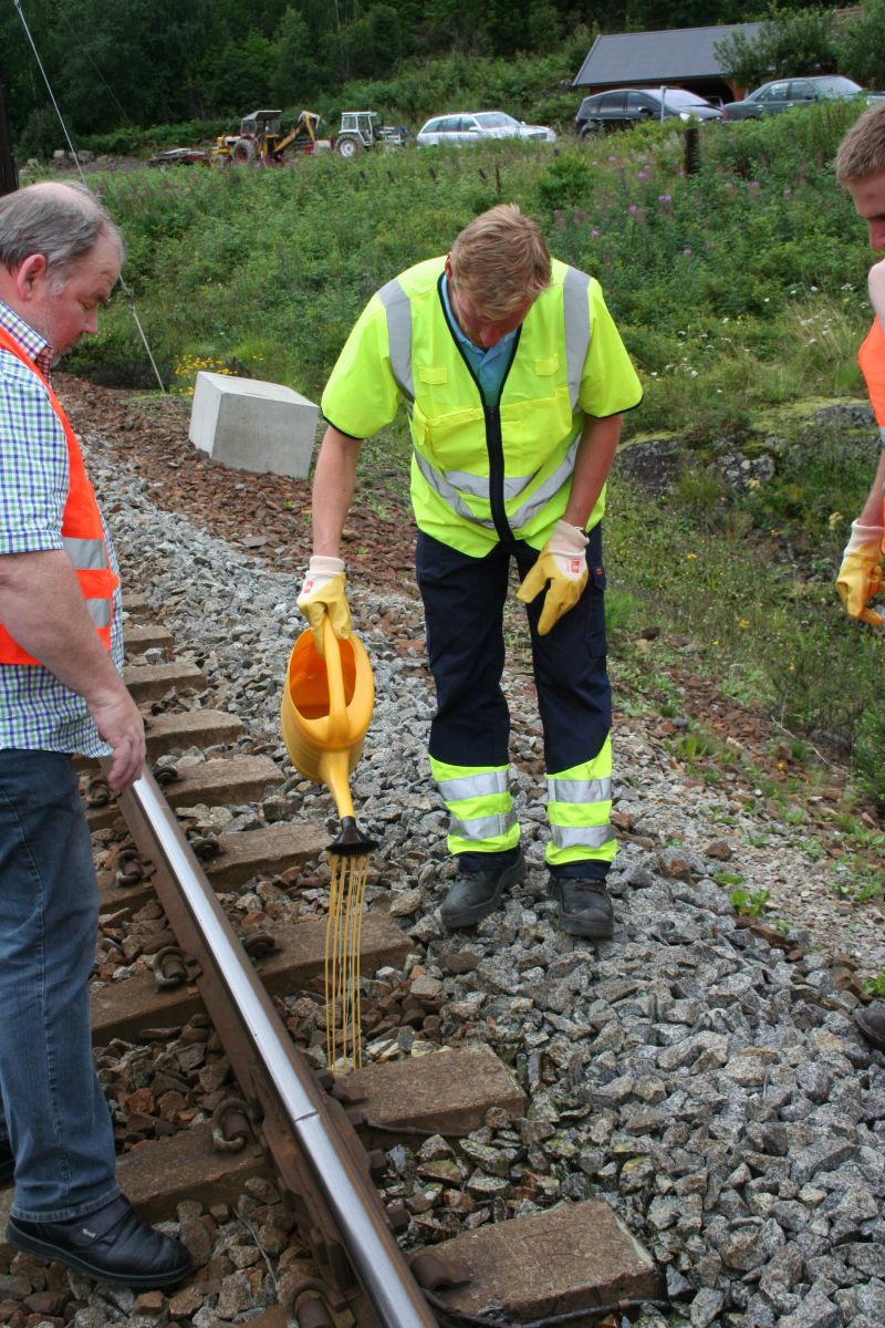 Påføring av stabiliseringslim